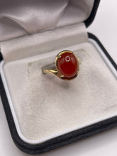 Load image into Gallery viewer, 9ct gold carnelian ring
