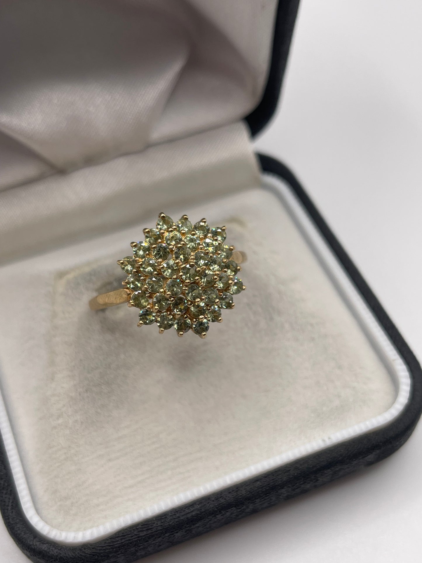 9ct gold quartz cluster ring