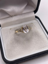 Load image into Gallery viewer, 9ct gold kunzite and zircon ring
