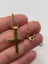 Load image into Gallery viewer, Theo fennell 18ct gold cross necklace
