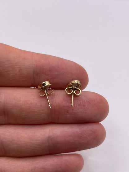 9ct gold topaz earrings