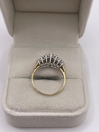 9ct gold diamond cluster ring