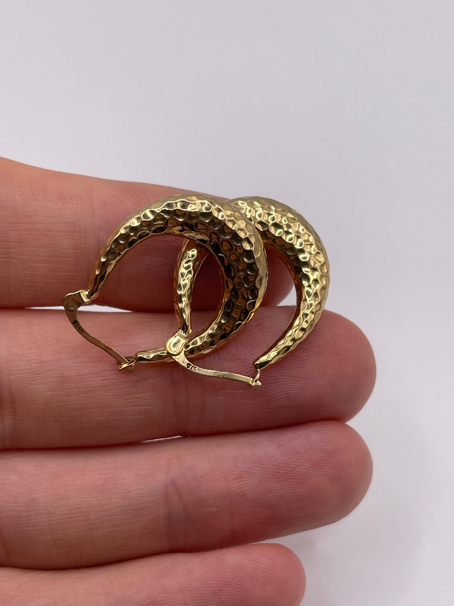 9ct gold creole earrings