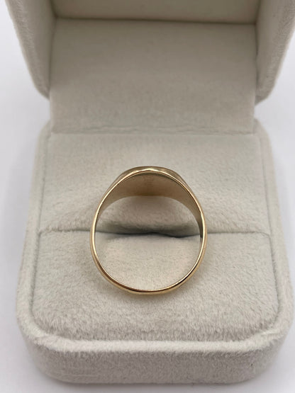 9ct gold initial signet ring
