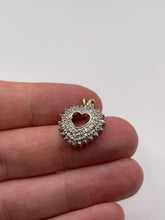Load image into Gallery viewer, 9ct gold diamond heart pendant
