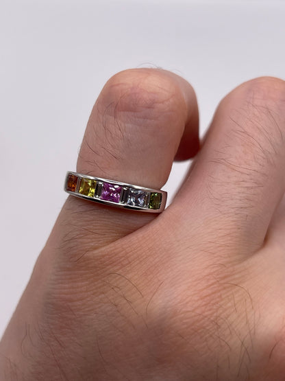 18ct white gold sapphire and diamond ring