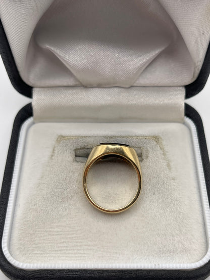 9ct gold onyx signet ring