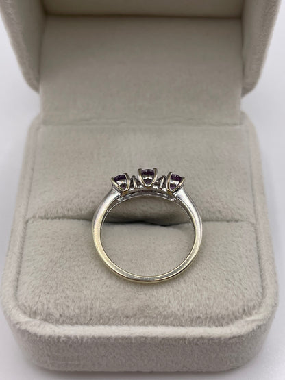 9ct white gold fancy sapphire and diamond ring