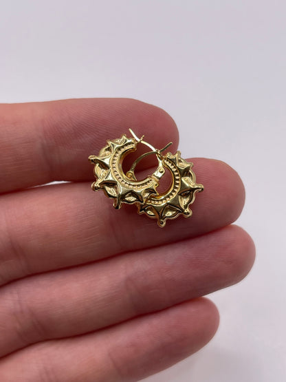 9ct gold creole earrings