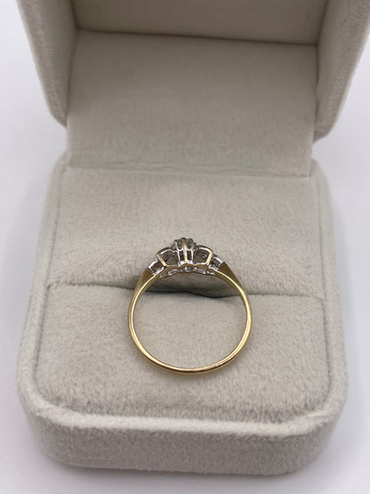 9ct gold diamond cluster ring