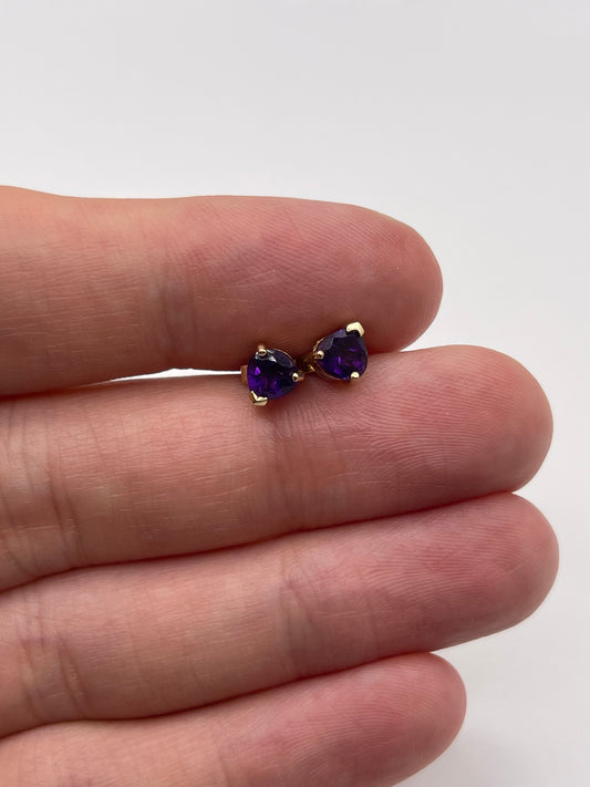 9ct gold amethyst earrings