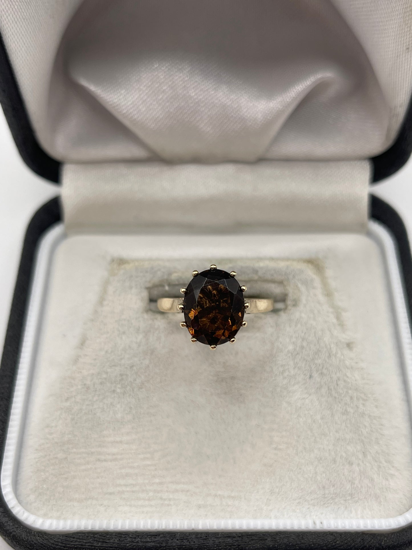 9ct gold Smokey quartz ring
