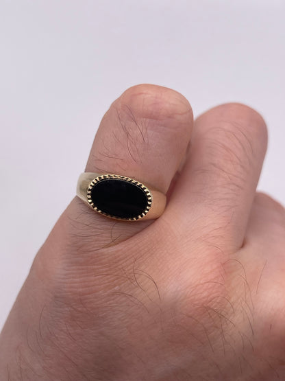 9ct gold onyx signet ring