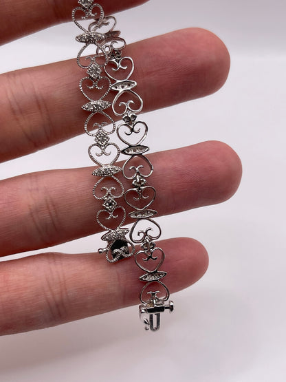 9ct white gold diamond bracelet