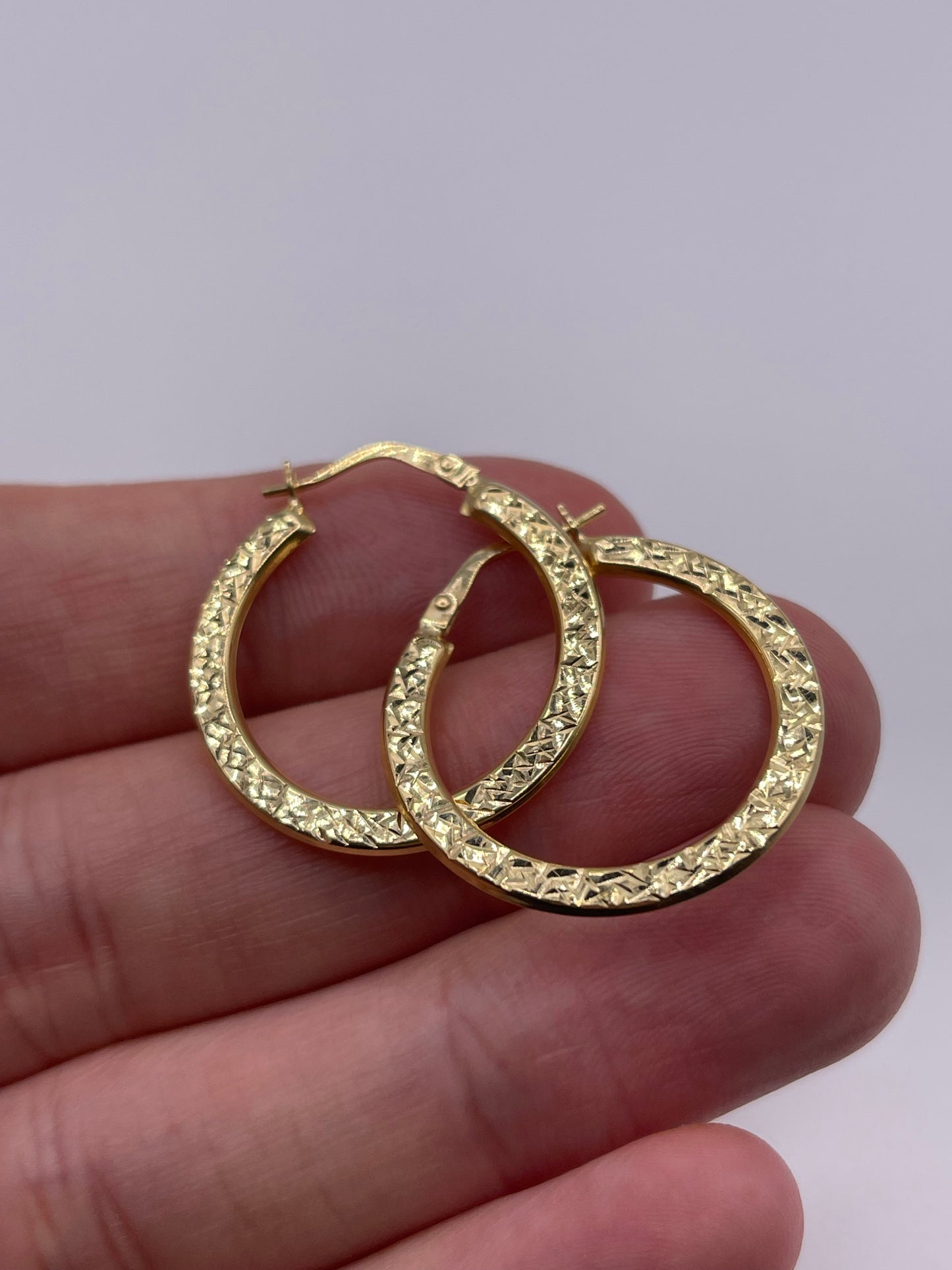 9ct gold creole earrings