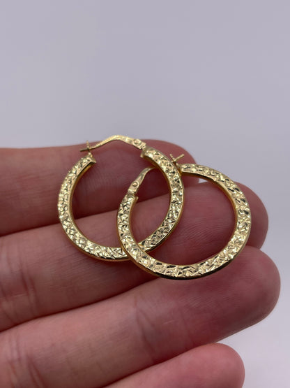 9ct gold creole earrings
