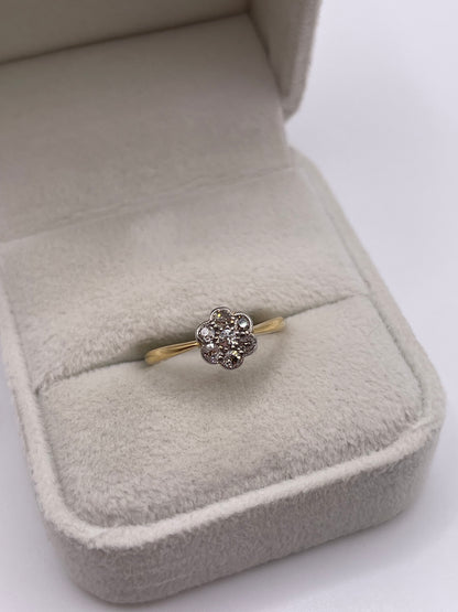 18ct gold platinum and diamond ring