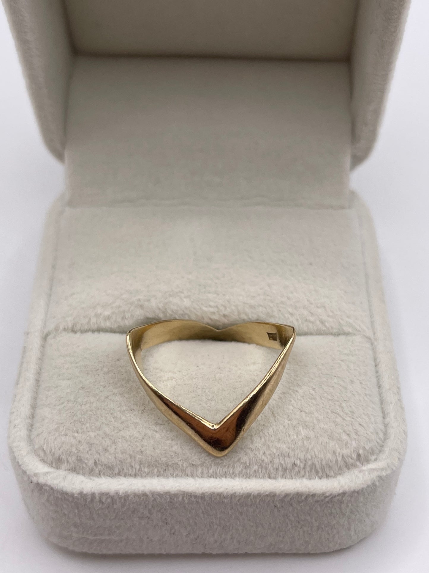 9ct gold double wishbone ring