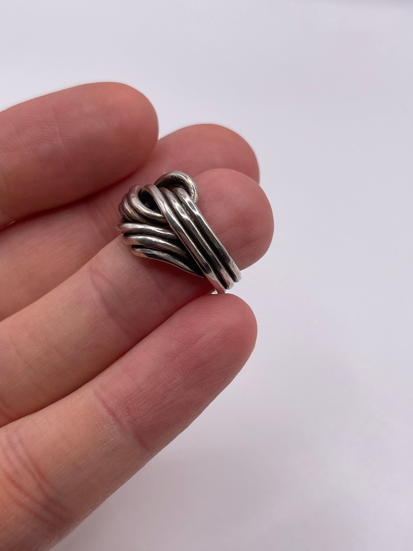 Silver knot ring