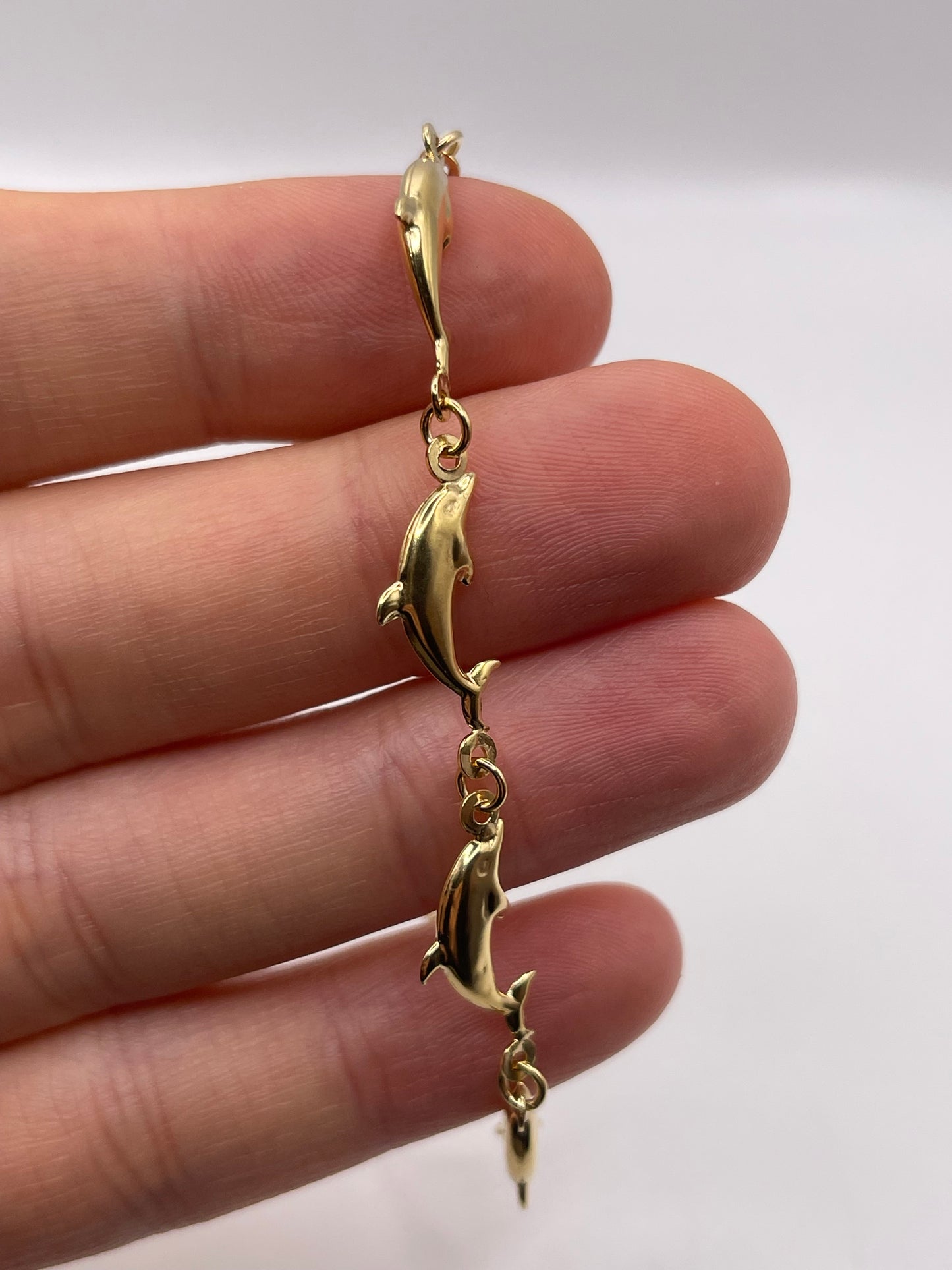 9ct gold dolphin bracelet