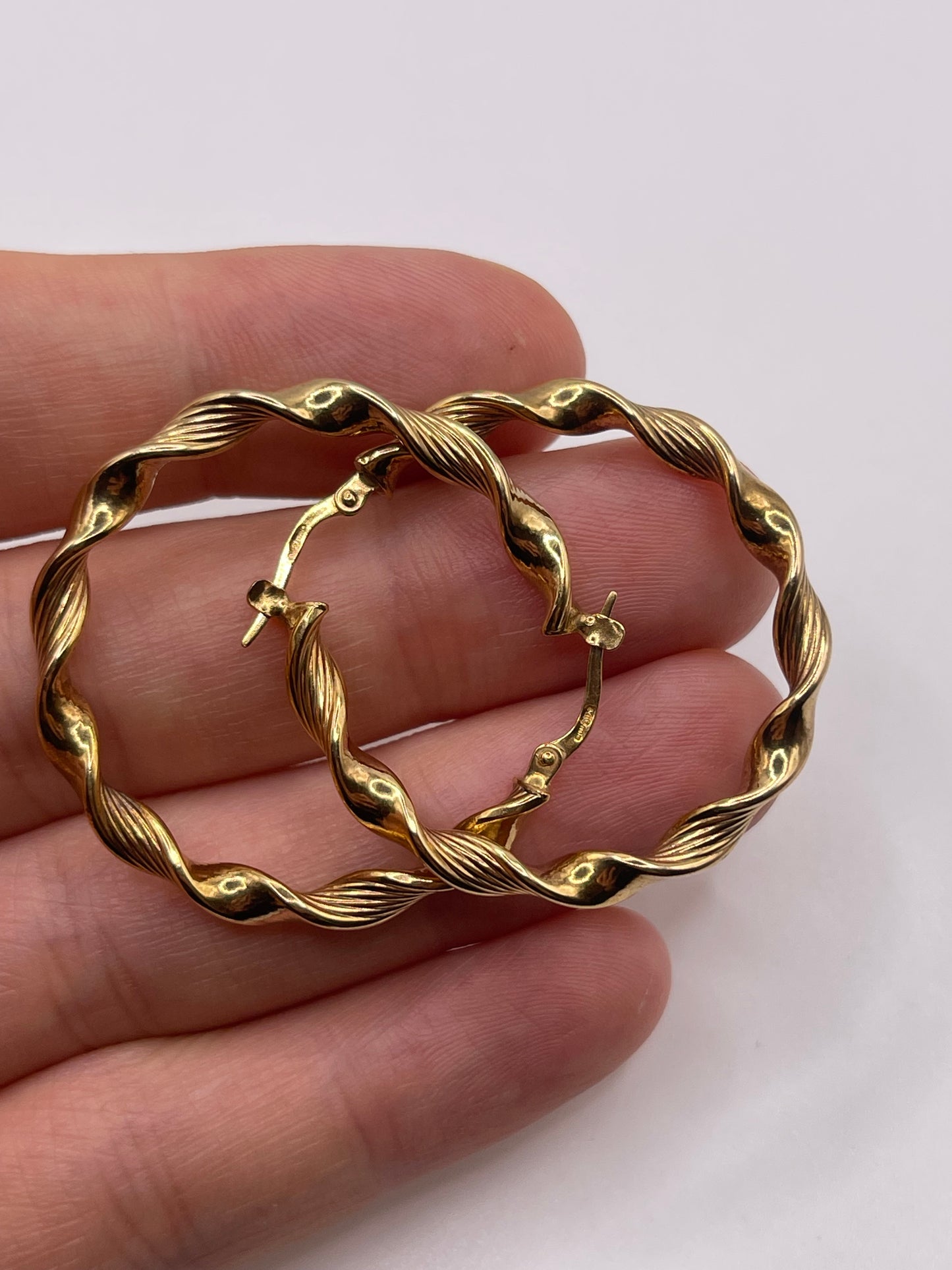 9ct gold creole earrings
