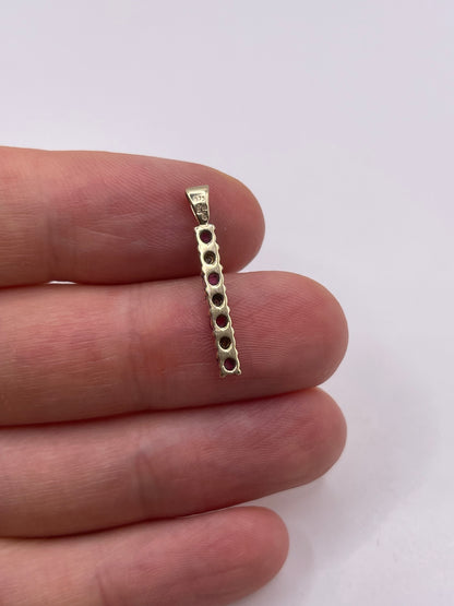 9ct gold ruby and diamond pendant