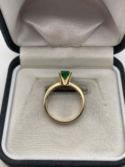 9ct gold emerald ring