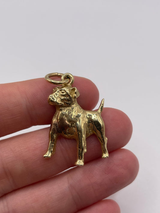 9ct gold dog pendant