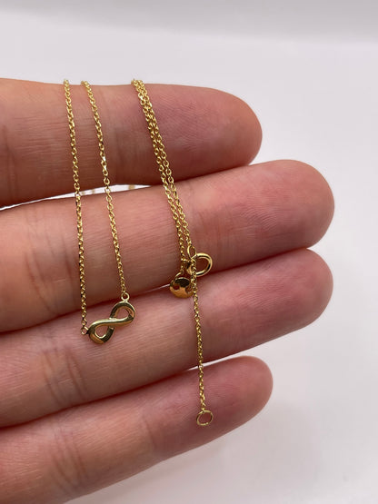 9ct gold infinity necklace