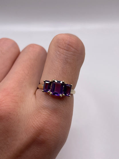 9ct gold amethyst ring