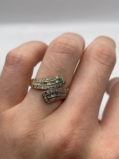 9ct gold diamond cluster ring