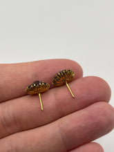 Load image into Gallery viewer, 9ct gold garnet paste stud earrings
