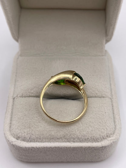 9ct gold diopside ring