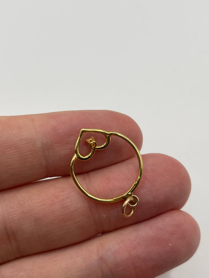 18ct gold diamond heart pendant
