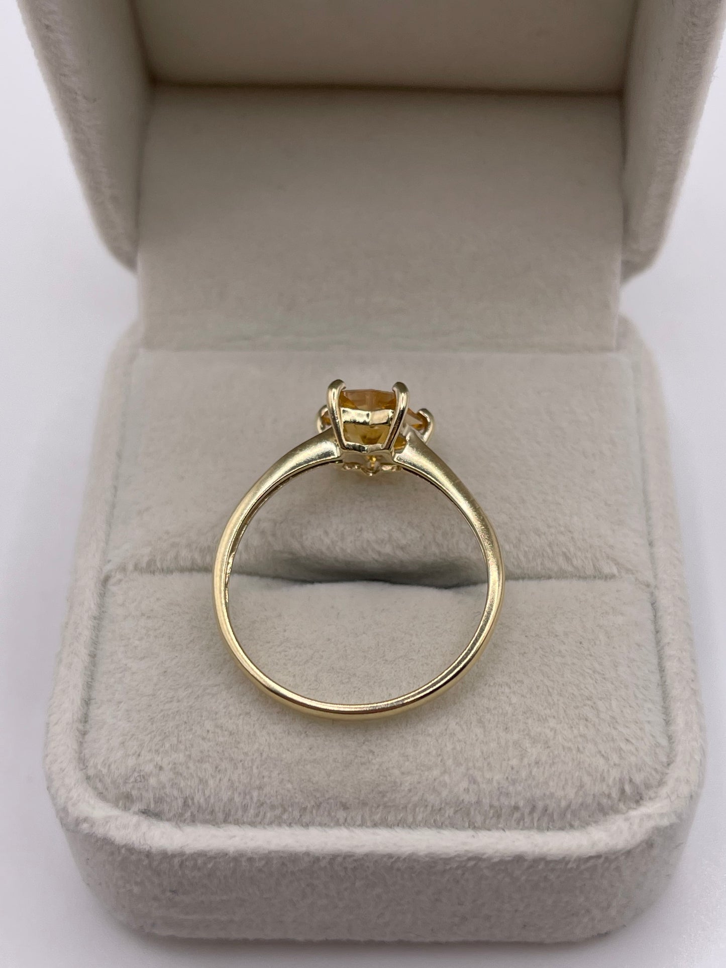 9ct gold citrine star ring