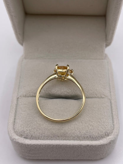9ct gold citrine star ring