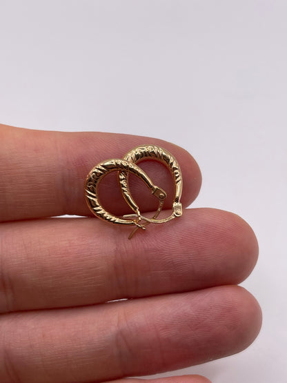 9ct gold creole earrings