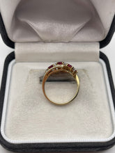 Load image into Gallery viewer, 9ct gold ruby and diamond ring
