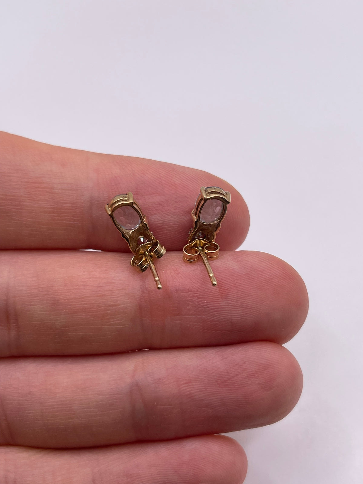 9ct gold topaz earrings