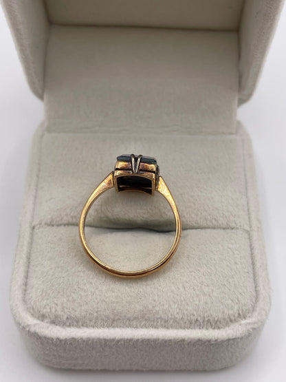 9ct gold opal doublet ring