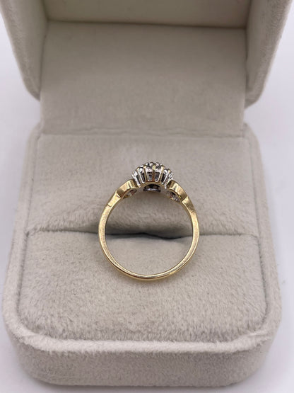 9ct gold sapphire and diamond ring