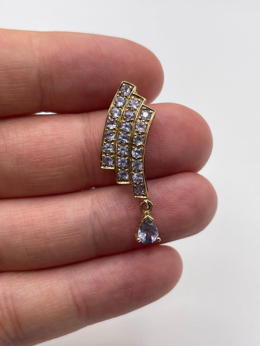 9ct gold tanzanite pendant