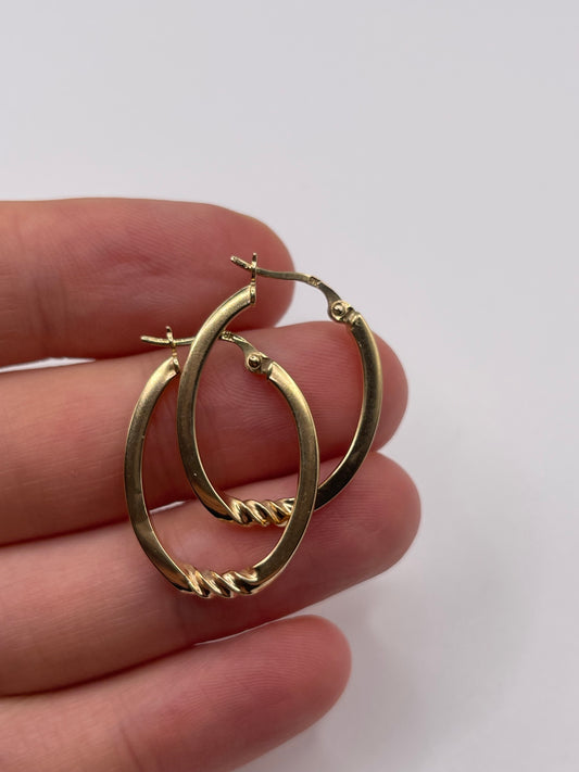 9ct gold creole earrings