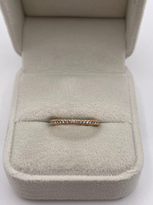 18ct rose gold diamond eternity ring