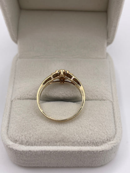 9ct gold diamond cluster ring