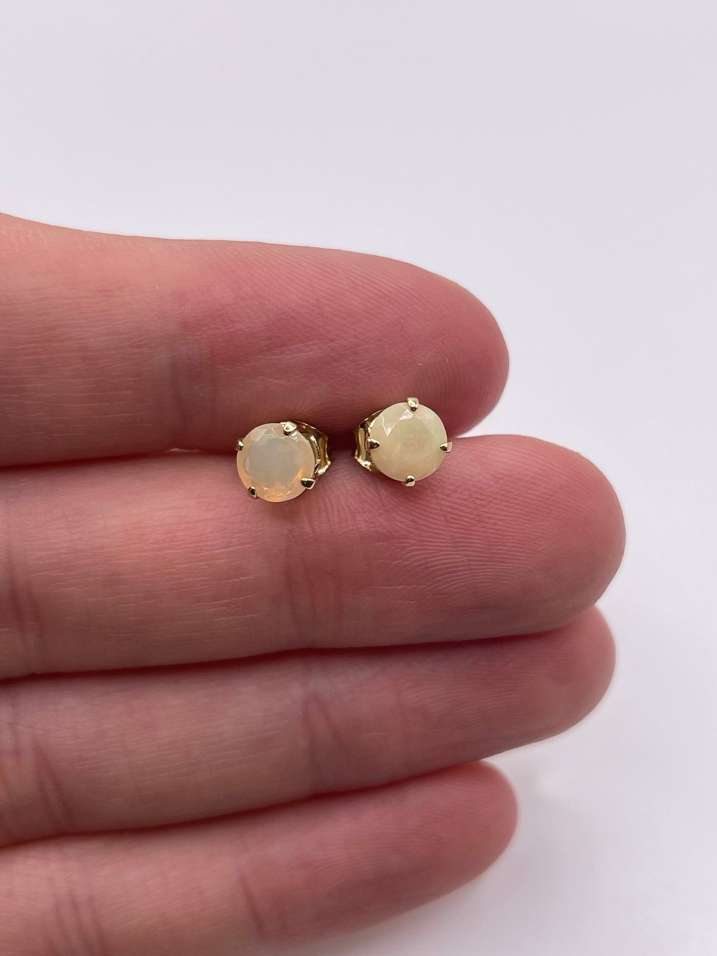 9ct gold opal earrings