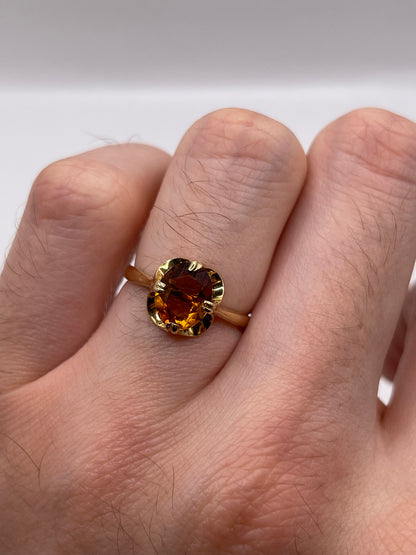 9ct gold citrine ring