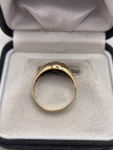 Load image into Gallery viewer, 9ct gold cz gypsy ring
