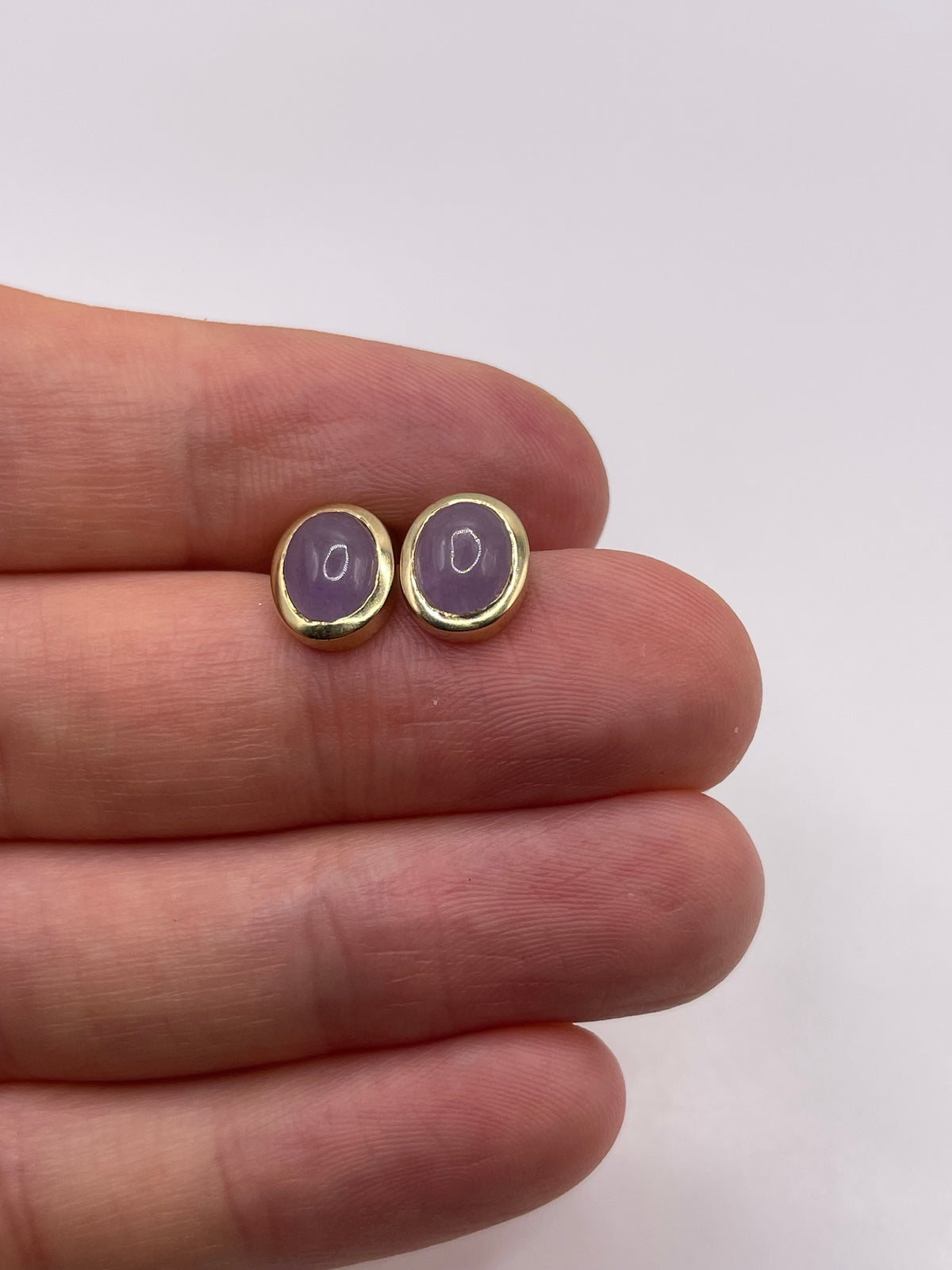 9ct gold jade earrings