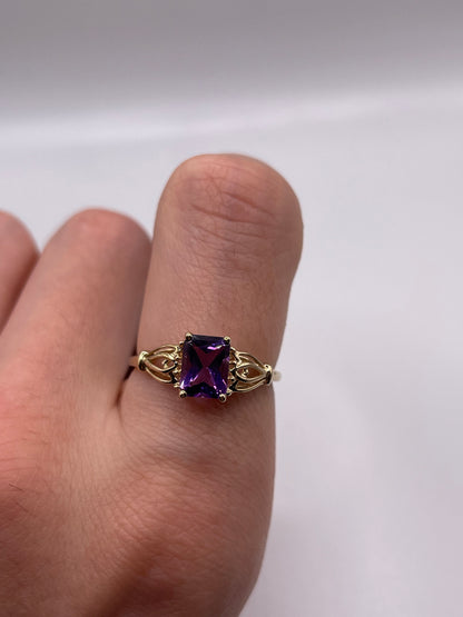 9ct gold amethyst ring